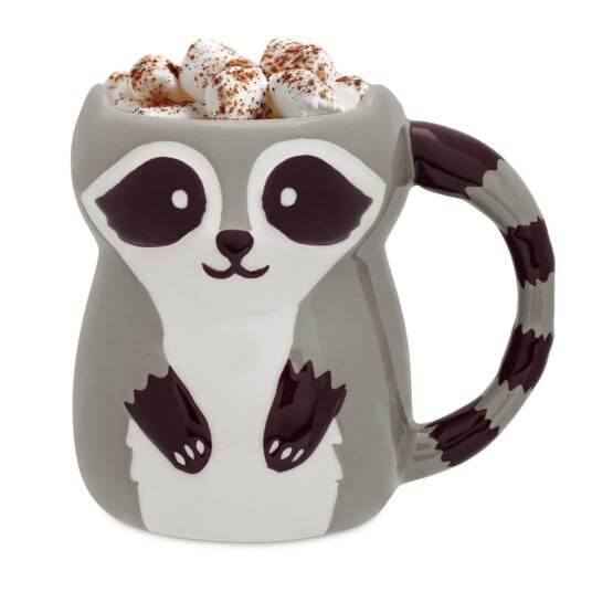 Woodland Racoon 500 mL Ceramic Mug - Image 7