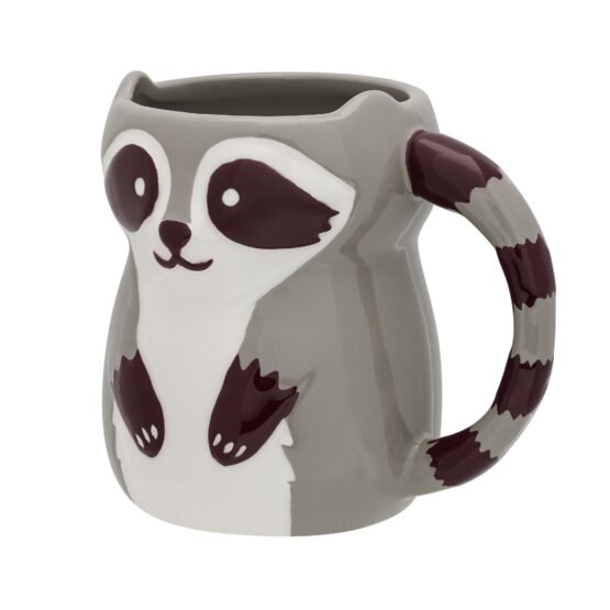 Woodland Racoon 500 mL Ceramic Mug - Image 2