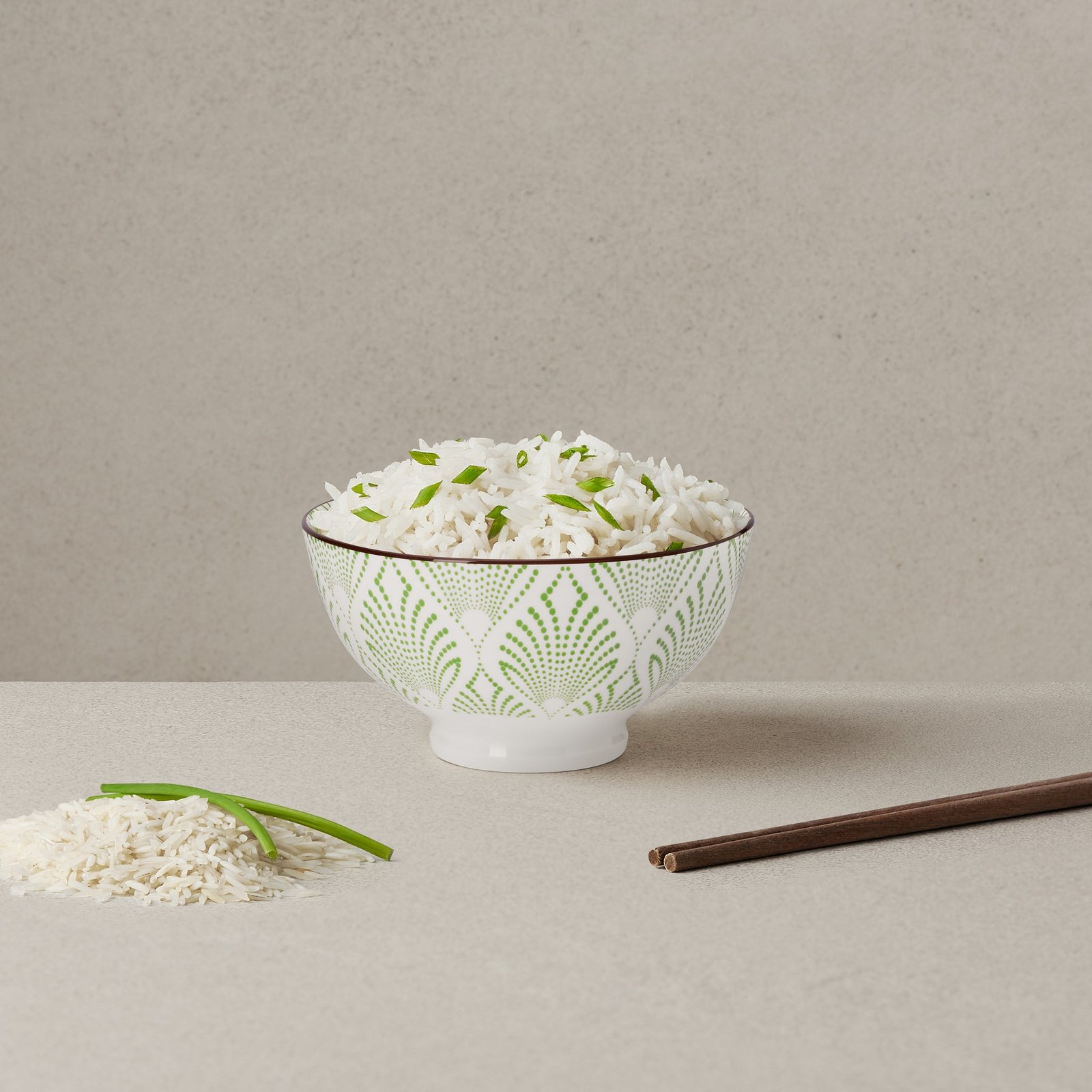 Kiri Porcelain 8 oz. 4.5 Inch Diameter Bowl - Green Lotus - Image 4