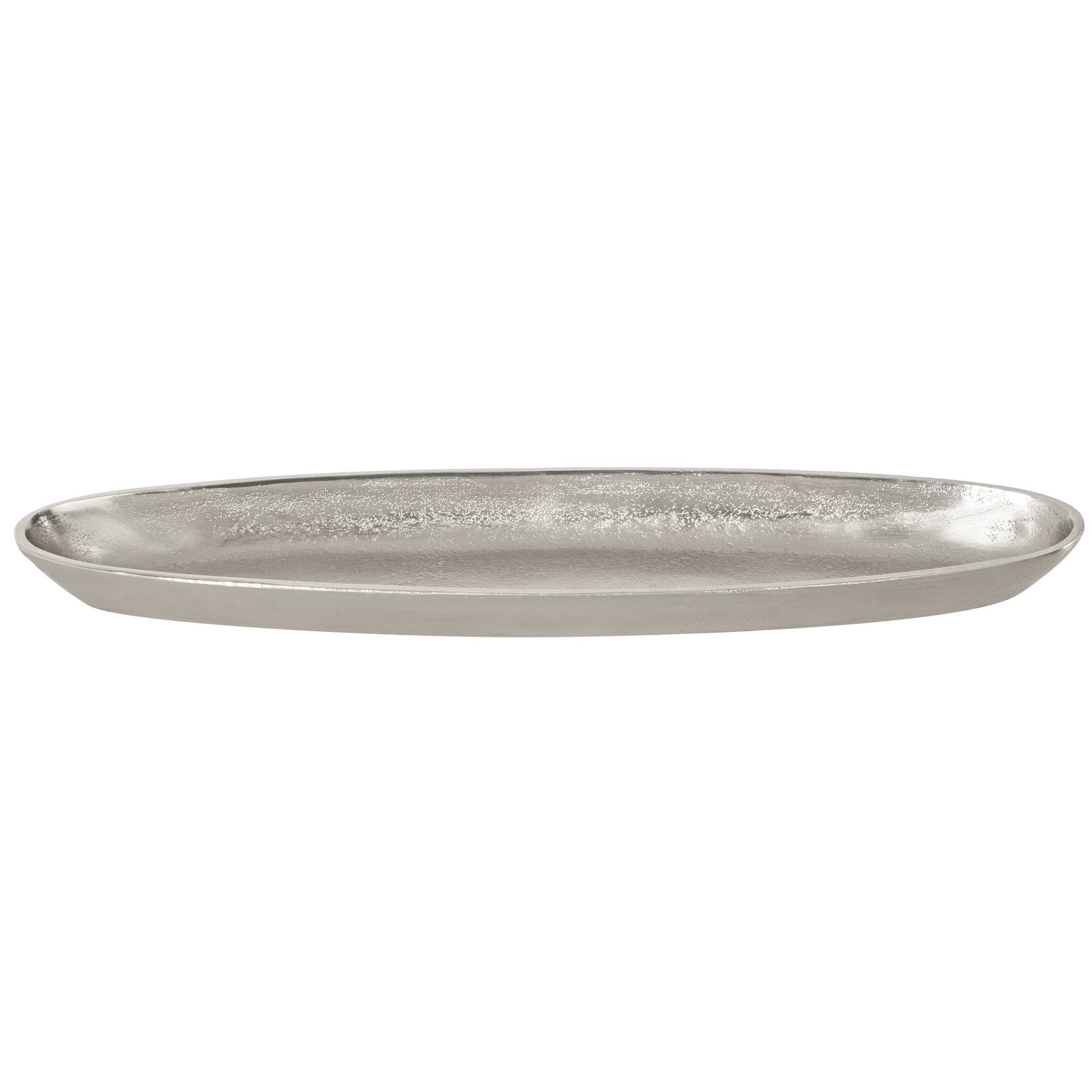 Volta Silver Nickel Plated Raw Aluminum 17 Inch Length Decor Tray - Image 7
