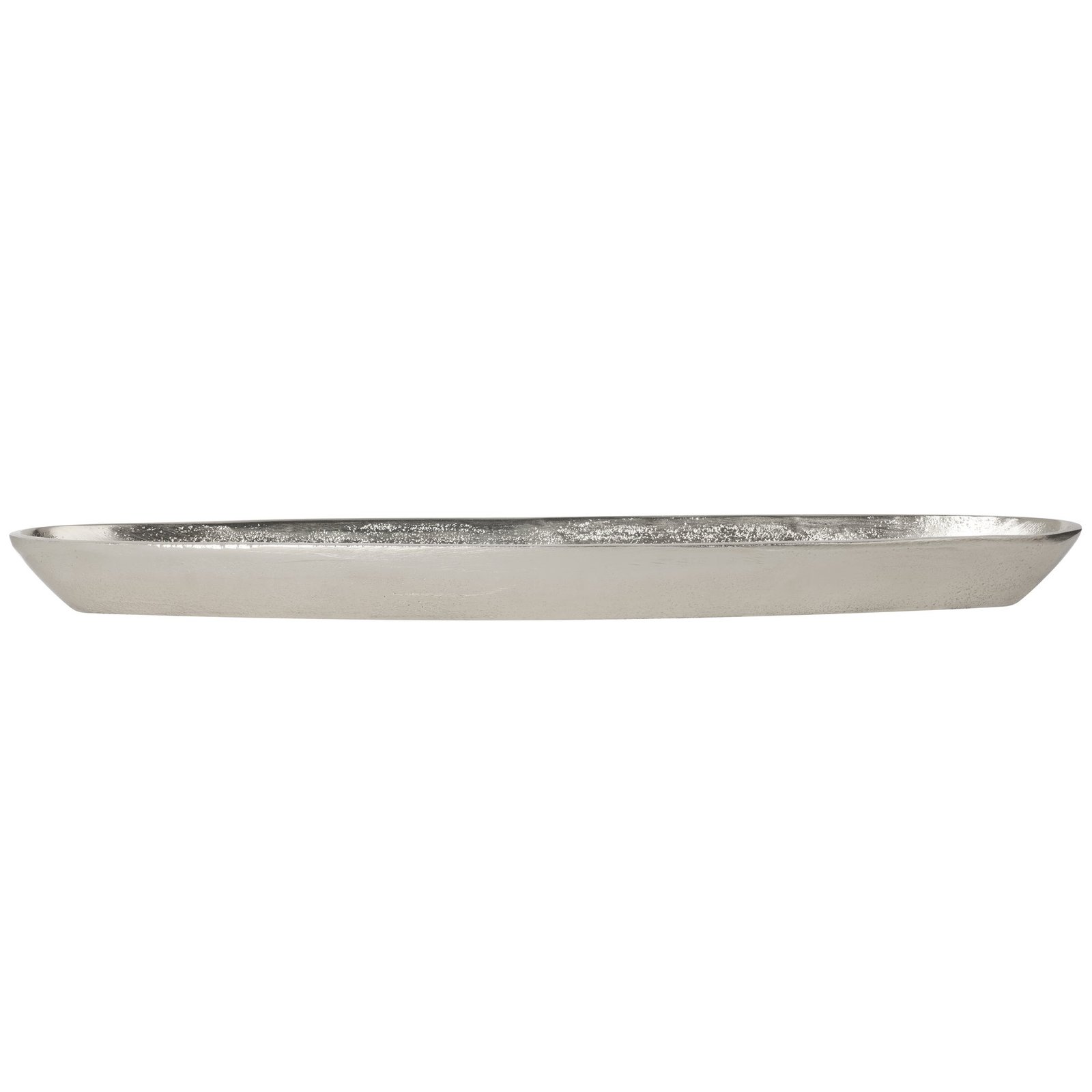 Volta Silver Nickel Plated Raw Aluminum 17 Inch Length Decor Tray - Image 8