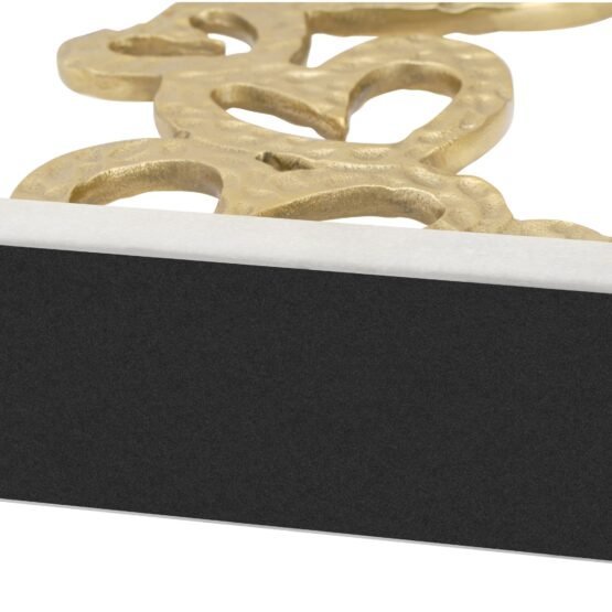 Stacked Hearts 17.75 Inch Tall Gold Nickel Plated Aluminum Sculpture On Marble Base - Image 4