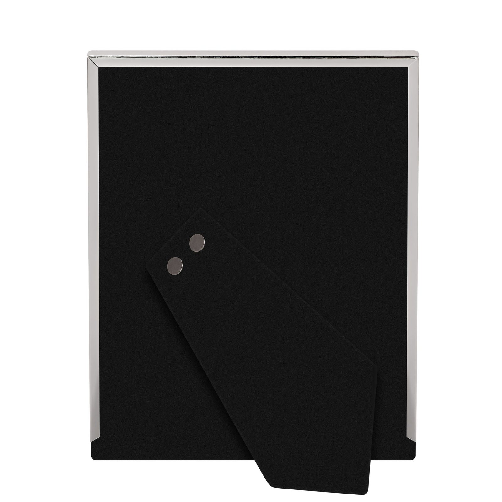 Tavis 4X6 Silver Trim Cream Vegan Leather Photo Frame - Image 3