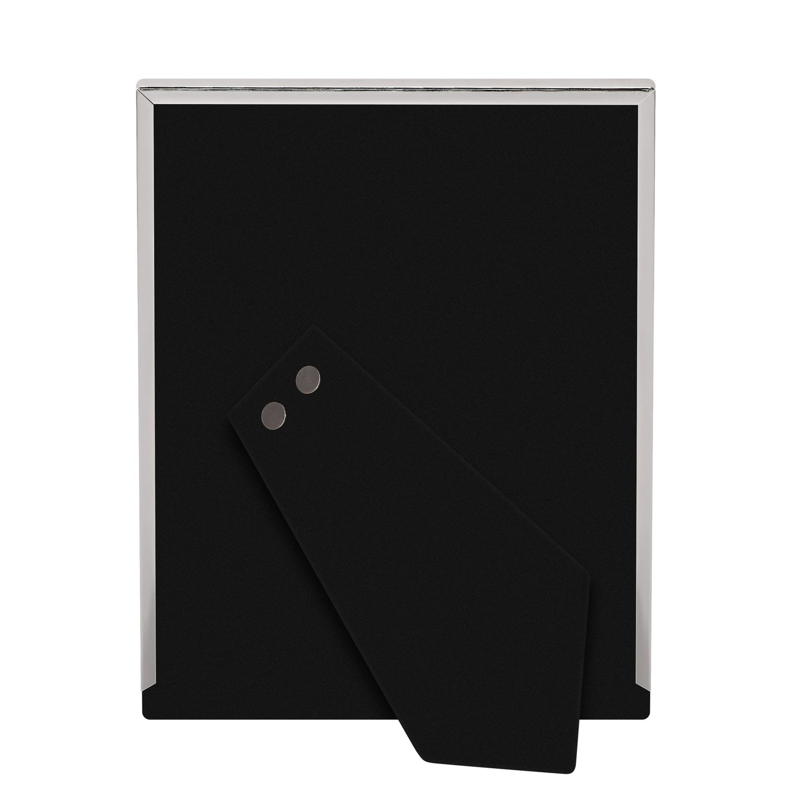 Tavis 4X6 Silver Trim Grey Vegan Leather Photo Frame - Image 3