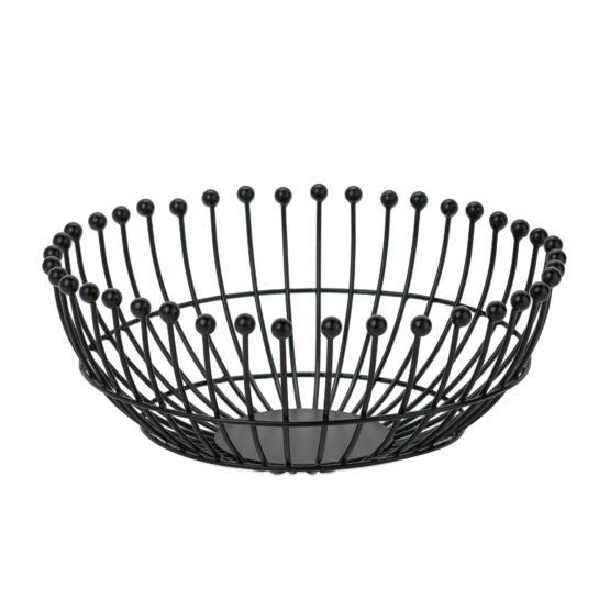 Ball Tipped Black Wire 10 Inch Diameter Decor Bowl