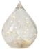 Teardrop Crackle Glass 6 Inch LED Decor Light with Timer - Clear
