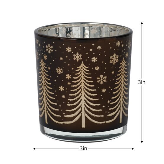 Holiday Trio 3x3 Inch EP Glass 3 Piece Hurricane Vase Set - Image 4