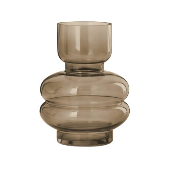 Riva Multi Bulb Brown Glass 8 Inch Tall Vase