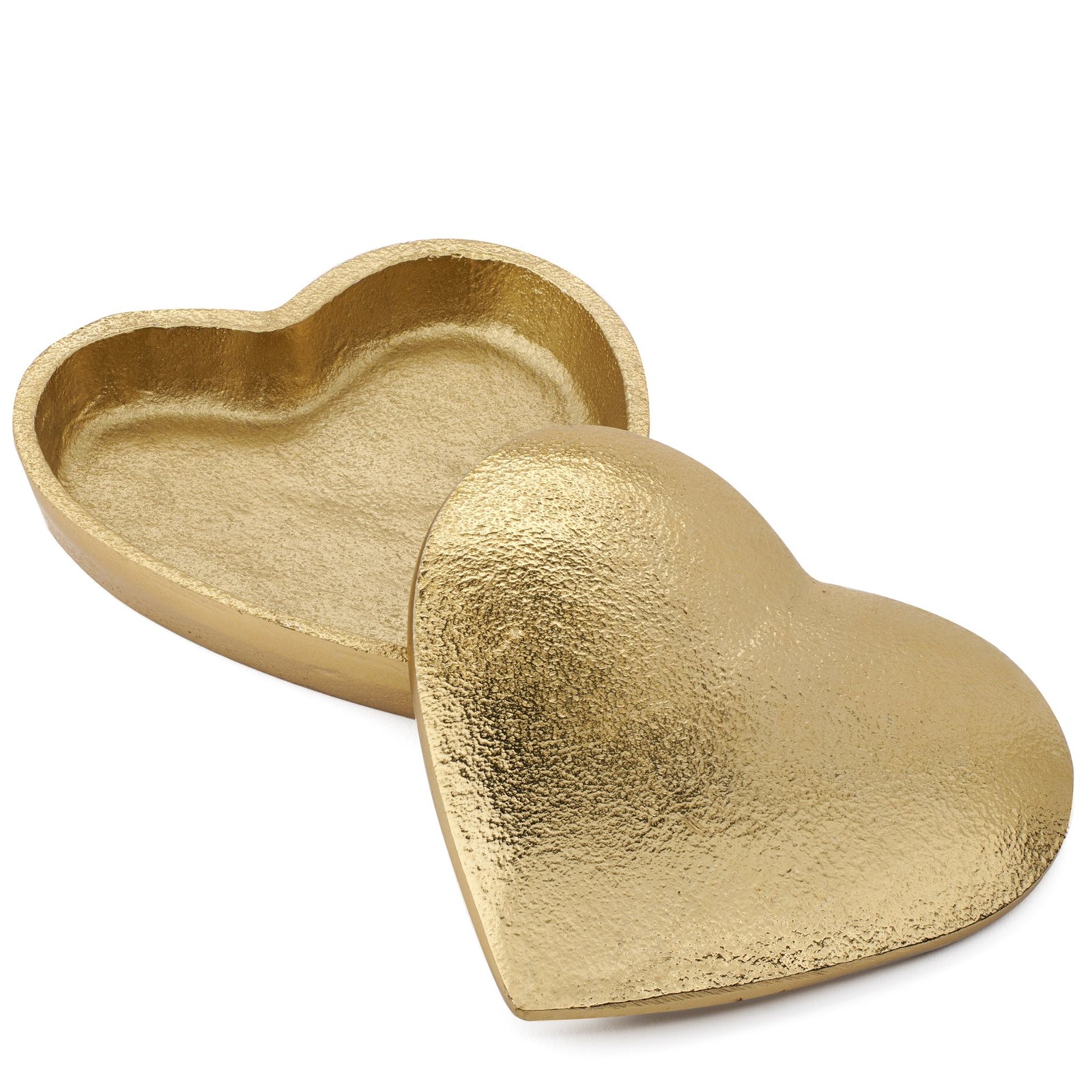 Gold Heart Nickel Plated 5 Inch Aluminum Keepsake Box - Image 6