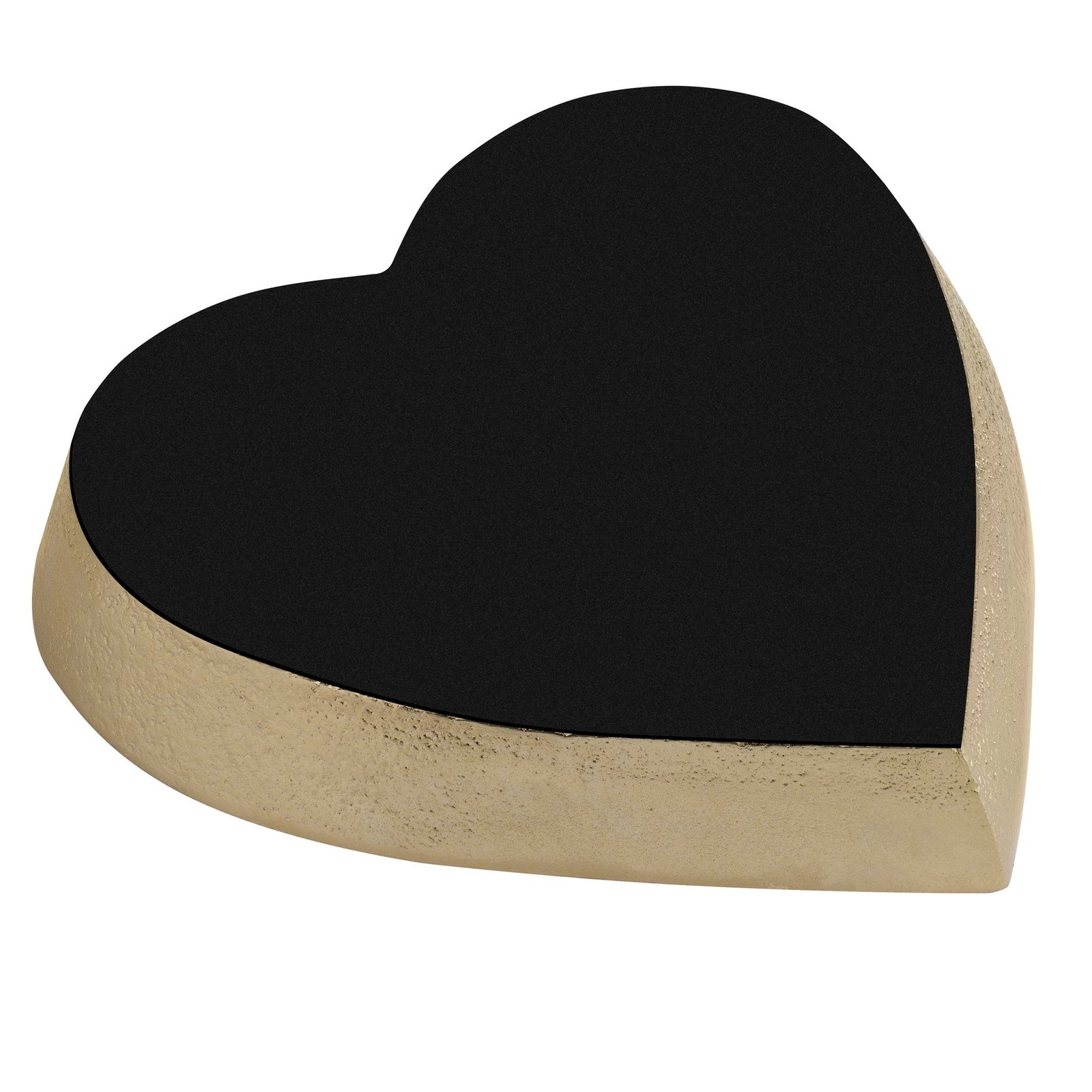 Gold Heart Nickel Plated 5 Inch Aluminum Keepsake Box - Image 3