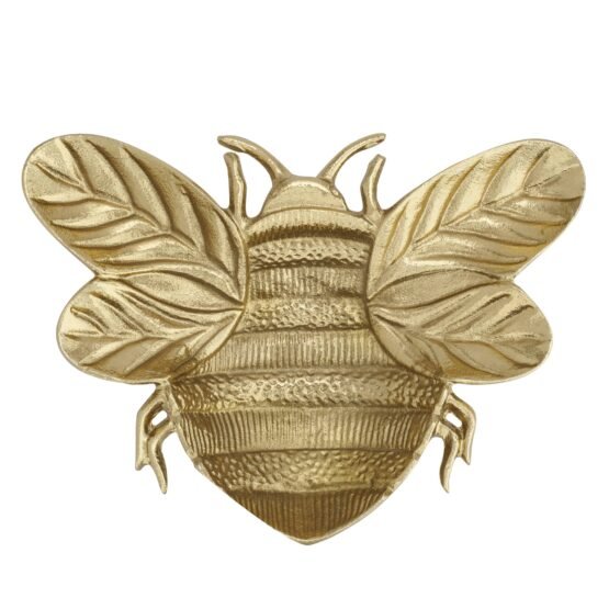 Bee Gold Nickel Plated Aluminum 11 Inch Length Decor Dish - Image 2