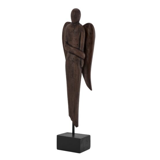 Carved Angel 20 Inch Tall Mission Style Resin Decor Sculpture - Image 2