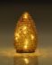 Pinecone 6 inch Tall Amber Glass LED Decor Light