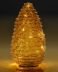 Pinecone 9 inch Tall Amber Glass LED Decor Light