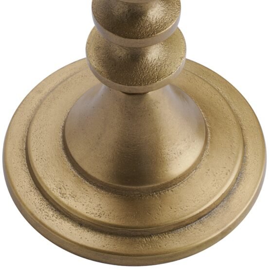 Chapel Antique Brass Nickel Plated Aluminum 8.25 Inch Tall Taper Candle Holder - Image 2