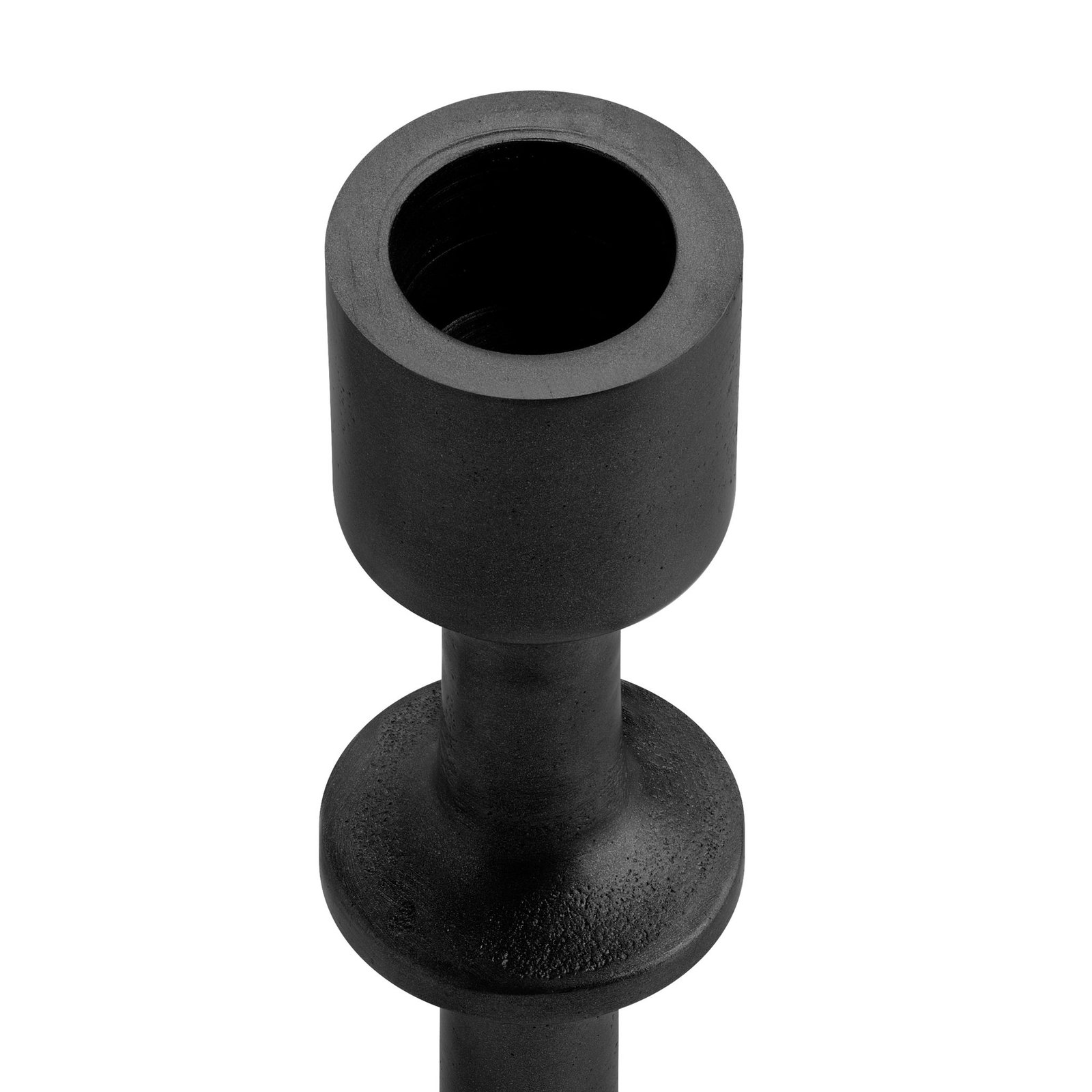 Chapel Antique Black Aluminum 8.25 Inch Tall Taper Candle Holder - Image 6