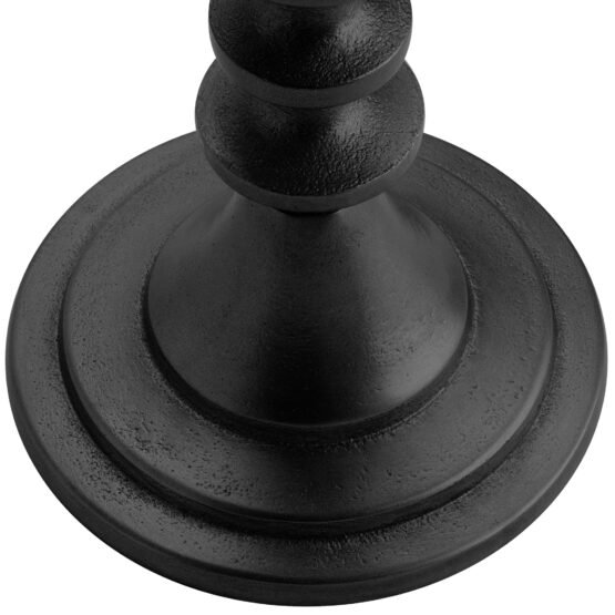 Chapel Antique Black Aluminum 8.25 Inch Tall Taper Candle Holder - Image 2