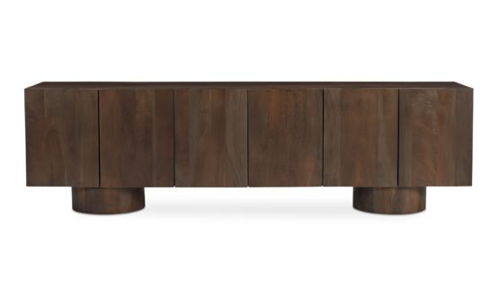 HADLEY MEDIA UNIT WARM BROWN