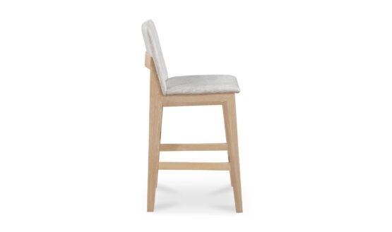 DECO OAK COUNTER STOOL LIGHT GREY WALNUT - Image 4
