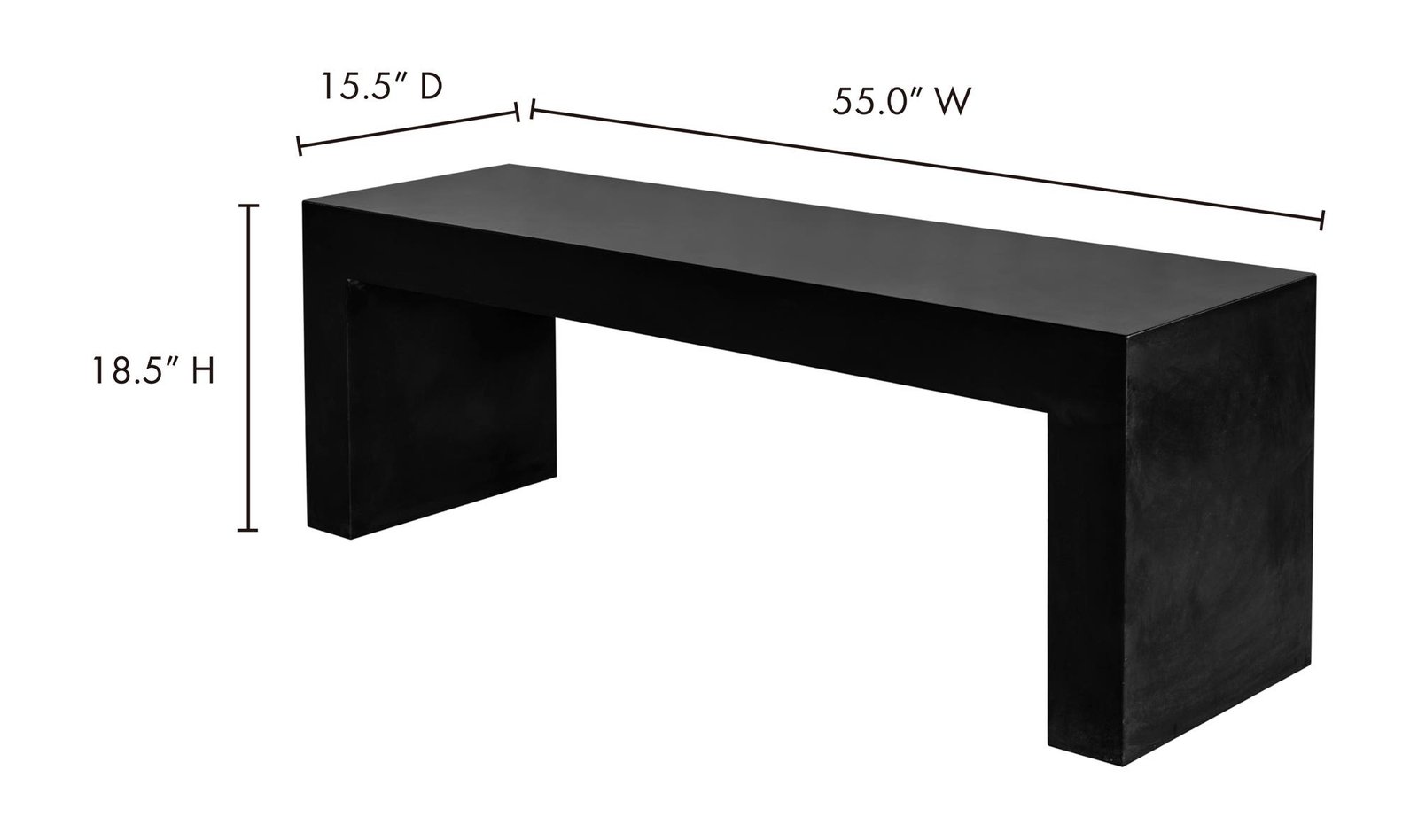 LAZARUS OUTDOOR BENCH BLACK NATURAL - Image 6