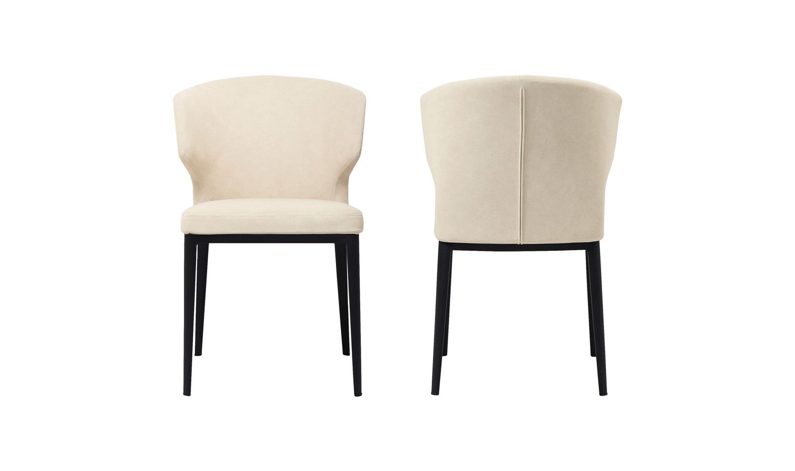 DELANEY DINING CHAIR-SET OF TWO WARM BEIGE - Image 3