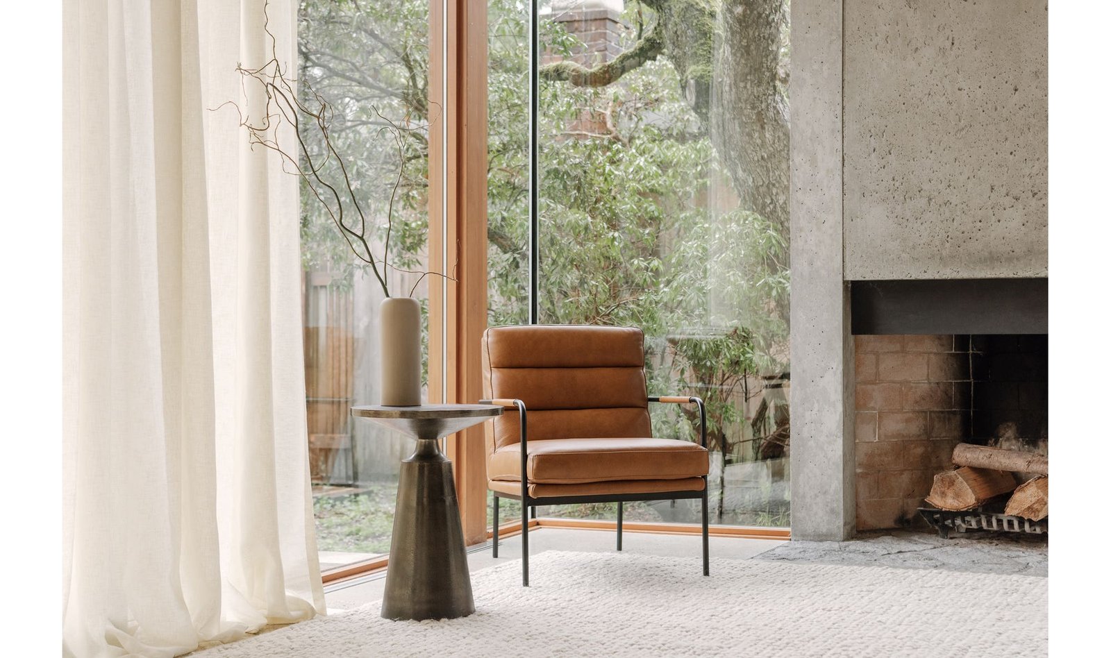 VERLAINE ARMCHAIR CHESTNUT BROWN OFF WHITE - Image 5