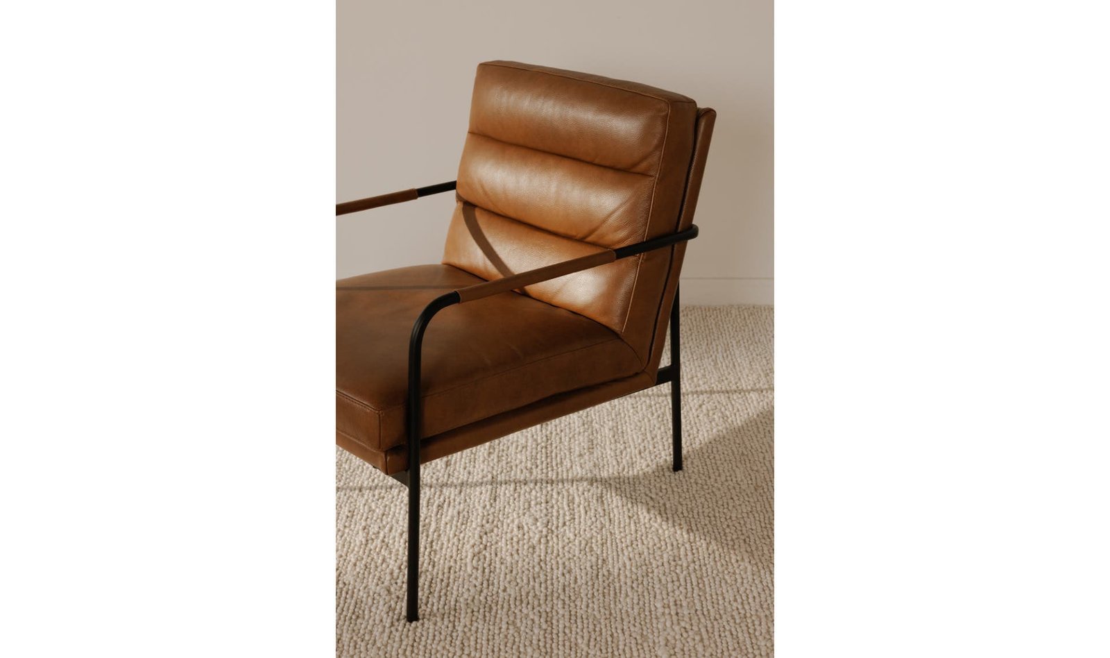 VERLAINE ARMCHAIR CHESTNUT BROWN OFF WHITE - Image 4