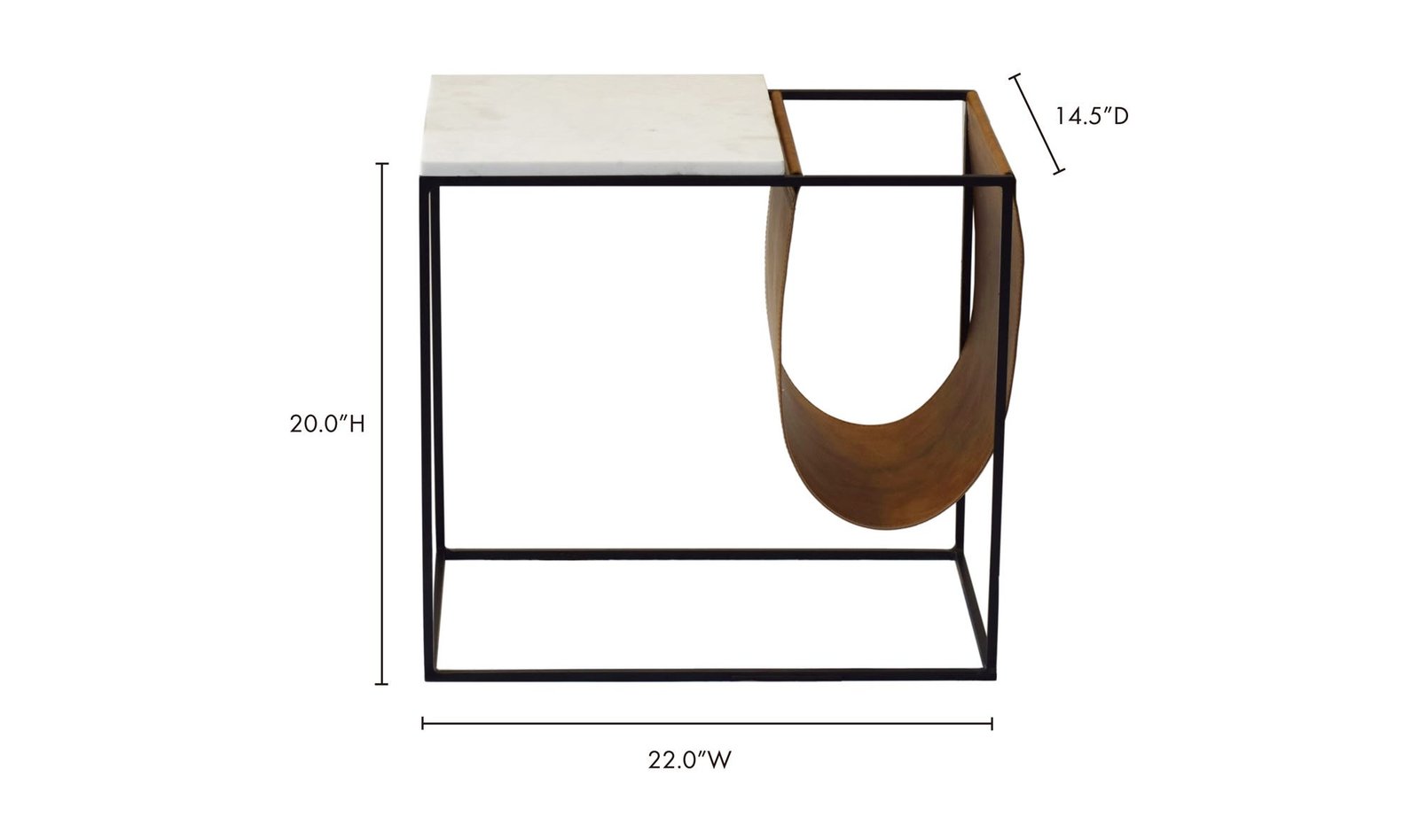 CAVE MAGAZINE RACK BROWN - Image 5