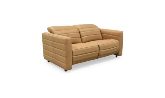 JUNO POWER RECLINER SOFA LEATHER TAN - Image 2