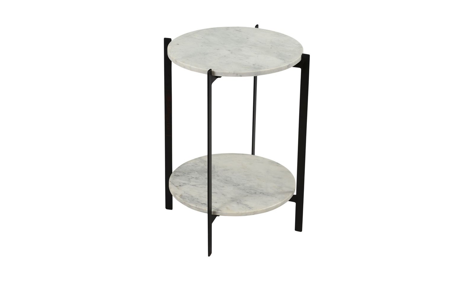 MELANIE ACCENT TABLE WHITE LIGHT BROWN - Image 4
