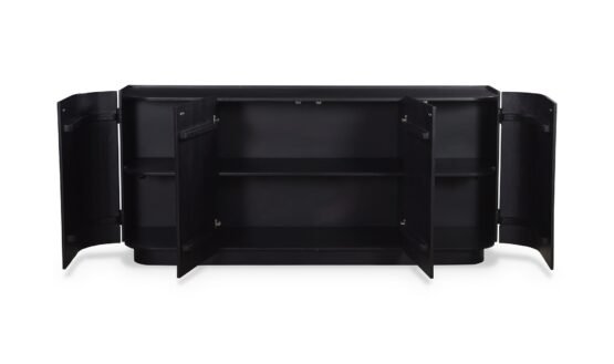 POVERA 4 DOOR SIDEBOARD BLACK - Image 4