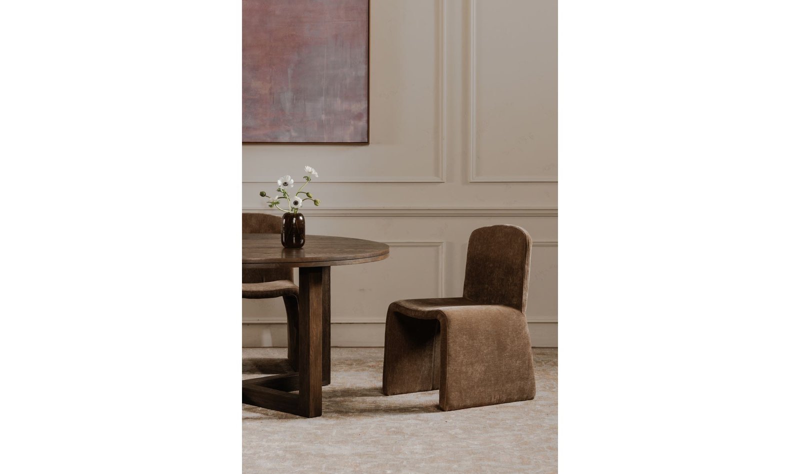 JOEL DINING TABLE DARK BROWN - Image 5