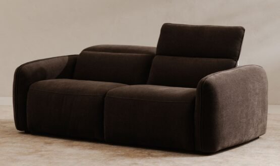 ELI POWER RECLINER SOFA DUSK GREY CAMEL - Image 4