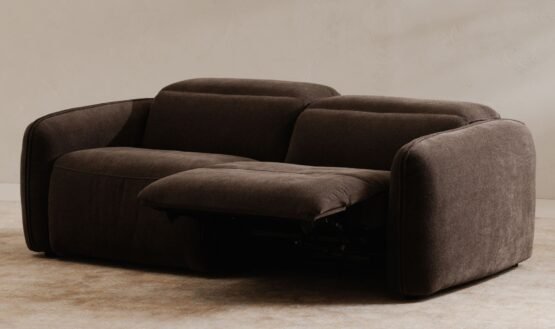 ELI POWER RECLINER SOFA DUSK GREY CAMEL - Image 5