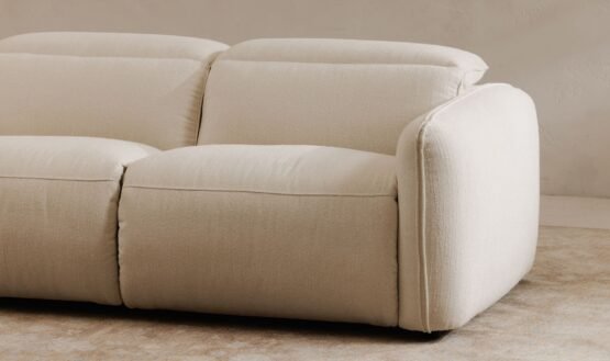 ELI POWER RECLINER SOFA WARM WHITE - Image 3