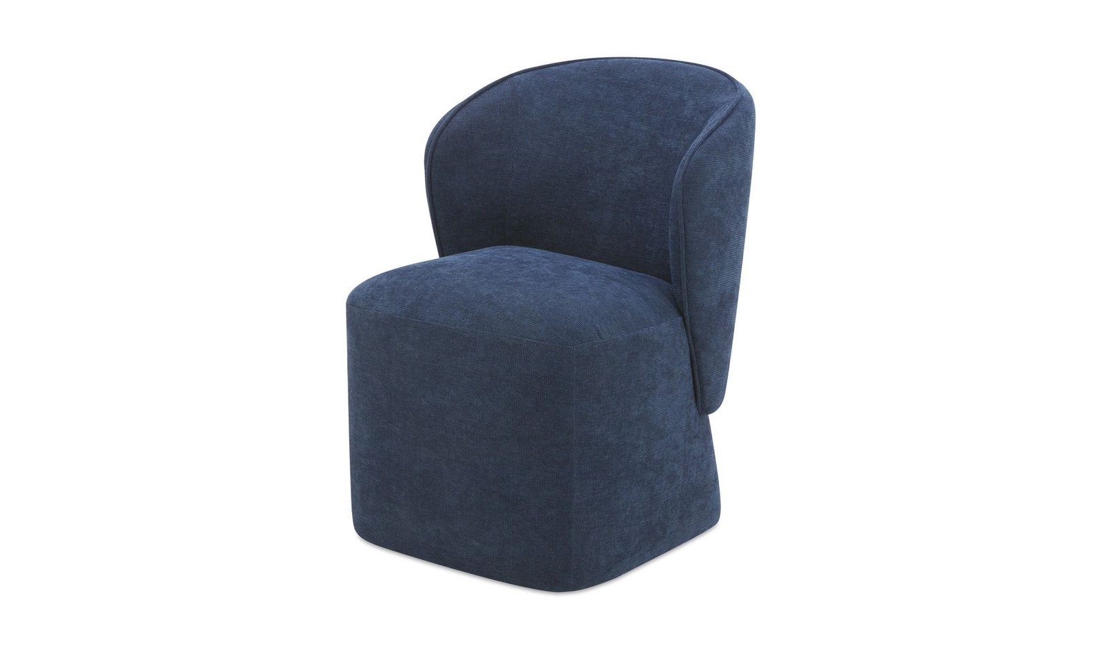 LARSON ROLLING DINING CHAIR NAVY BLUE - Image 4