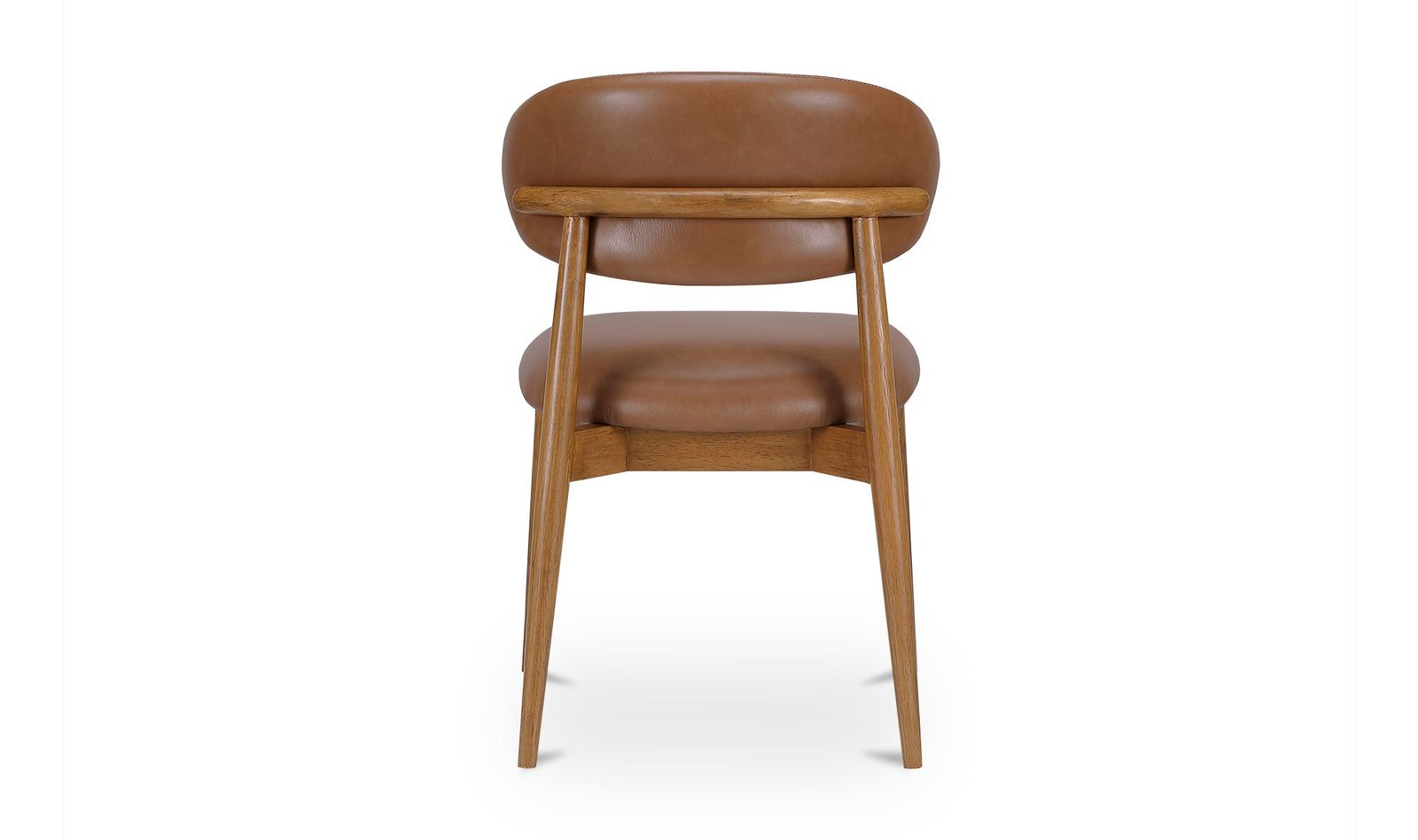 ELLIE DINING CHAIR BROWN LEATHER - Image 4