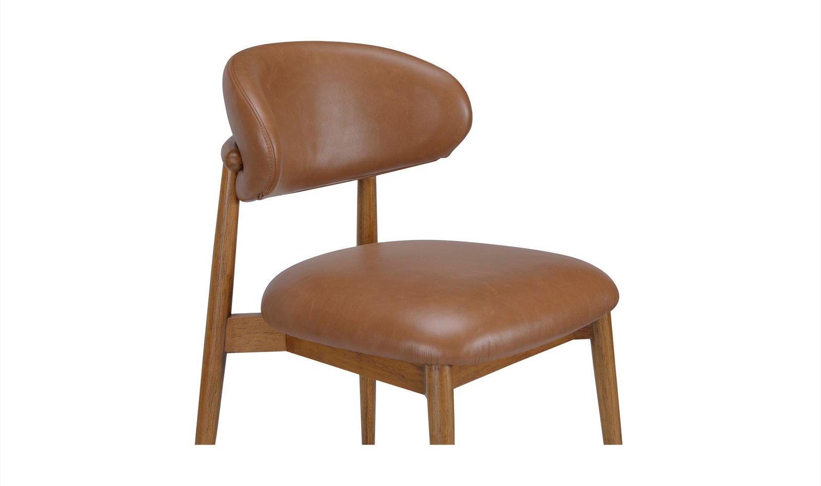 ELLIE DINING CHAIR BROWN LEATHER - Image 5
