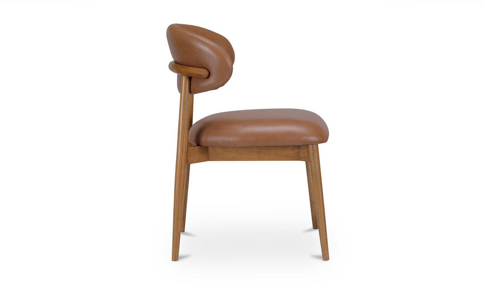 ELLIE DINING CHAIR BROWN LEATHER - Image 3