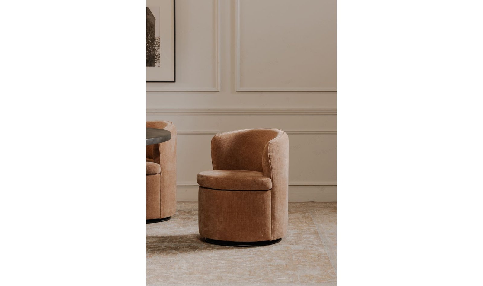 DANE SWIVEL DINING CHAIR HERITAGE PINK - Image 3