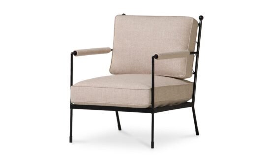 VECCHIA ACCENT CHAIR BEIGE RUST - Image 5