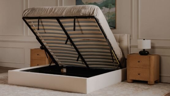 SEBASTION KING STORAGE BED CREAM - Image 3