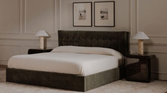 SEBASTION KING STORAGE BED GREEN - Image 4