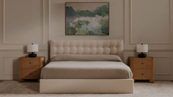 SEBASTION QUEEN STORAGE BED CREAM - Image 2