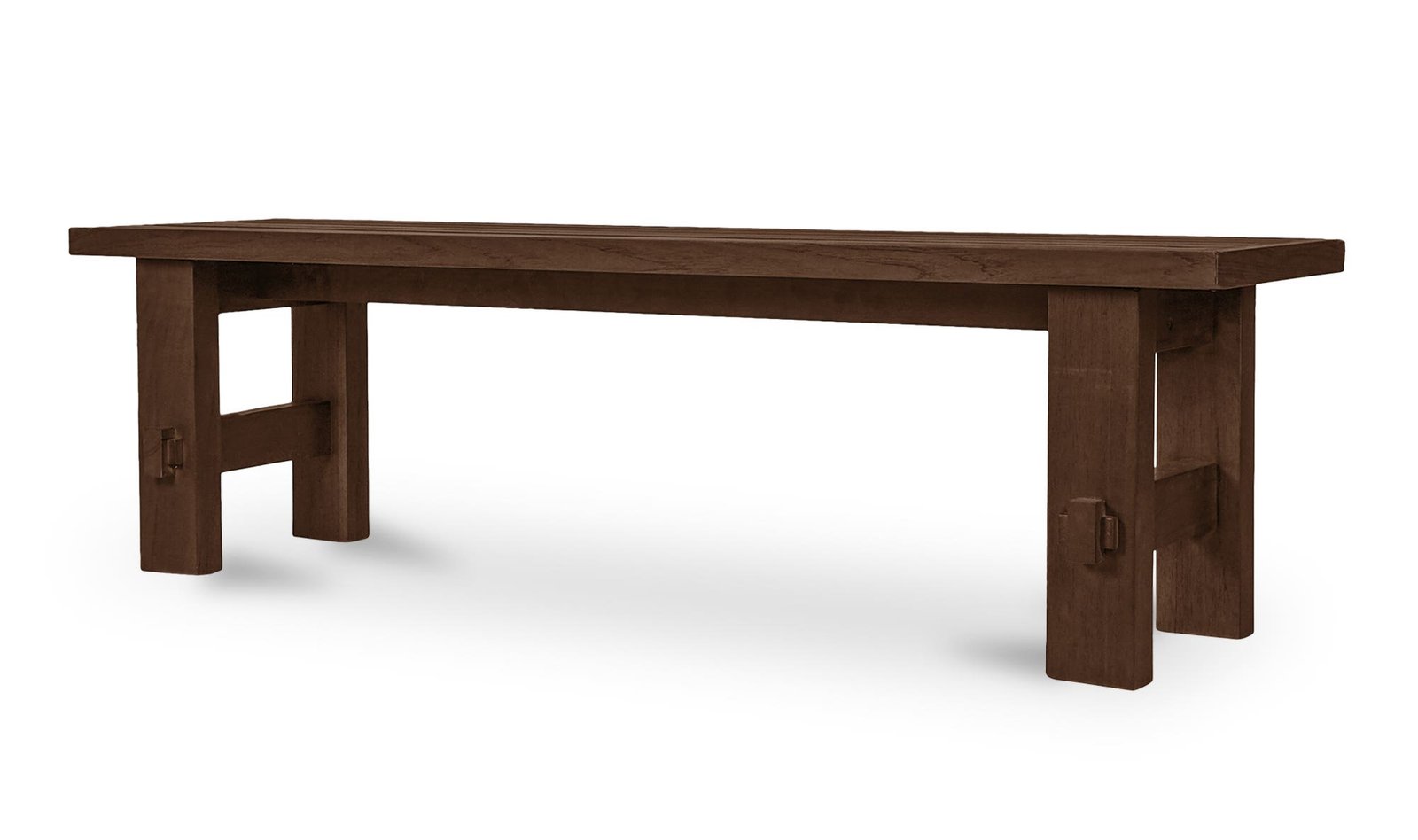 ESMOND OUTDOOR DINING BENCH BROWN - Image 3