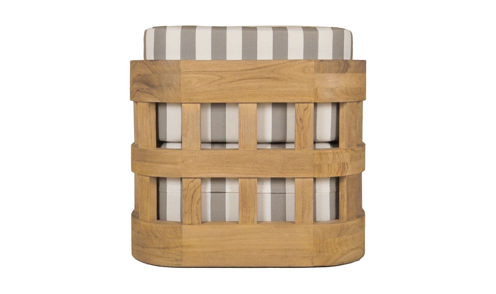 ADELAIDE OUTDOOR ACCENT CHAIR BROWN STRIPE - Image 4