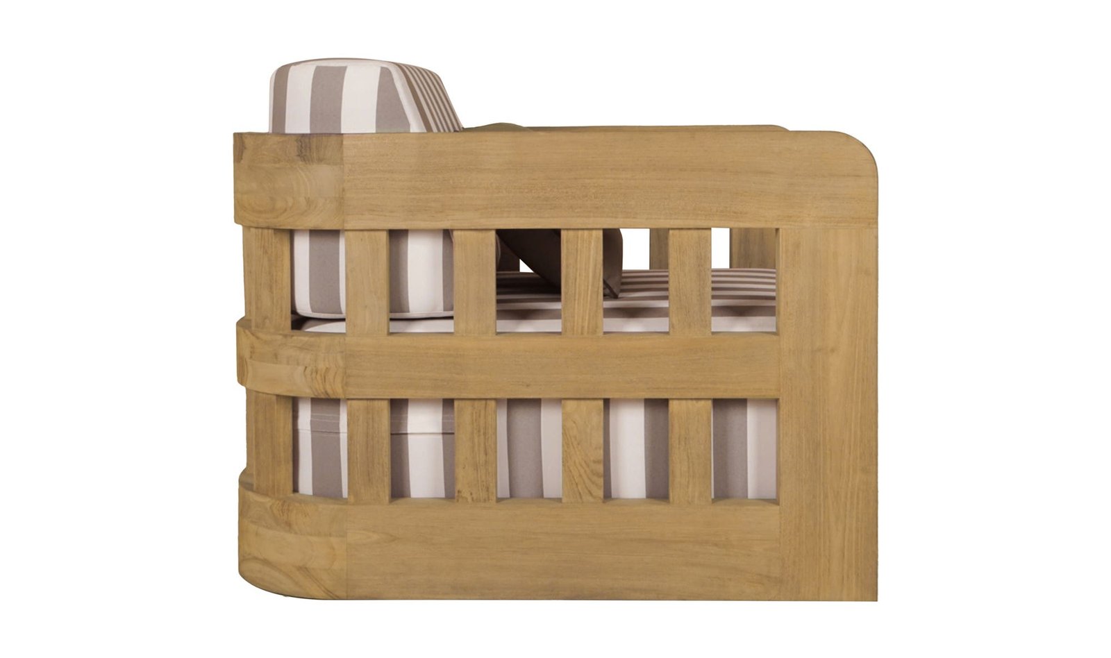 ADELAIDE OUTDOOR ACCENT CHAIR BROWN STRIPE - Image 3