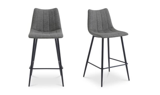 ALIBI COUNTER STOOL -SET OF TWO DARK GREY