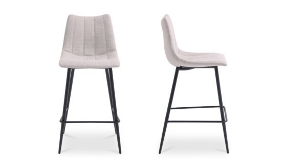ALIBI COUNTER STOOL-SET OF TWO BEIGE - Image 2