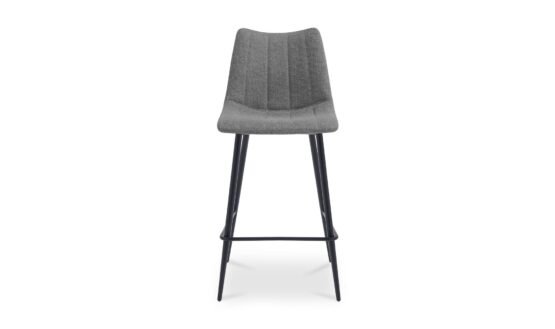 ALIBI BAR STOOL-SET OF TWO DARK GREY - Image 4